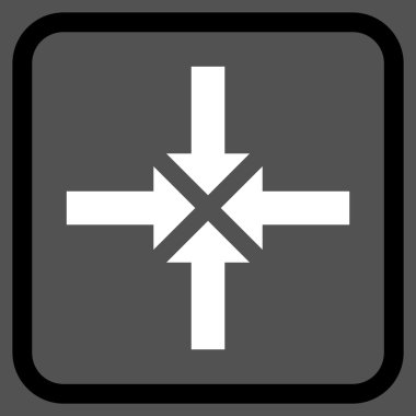 Oklar vektör simgesi bir çerçeve içinde sıkıştırmak