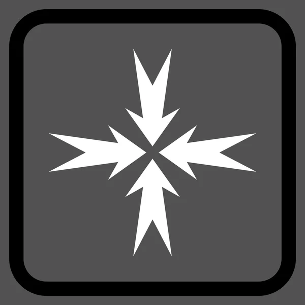 Compression Arrows Vector Icon In a Frame — Stock Vector