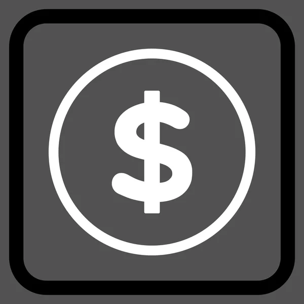 Dolar wektor ikona w ramce — Wektor stockowy