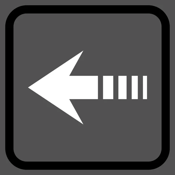 Enviar ícone do vetor esquerdo em um quadro — Vetor de Stock