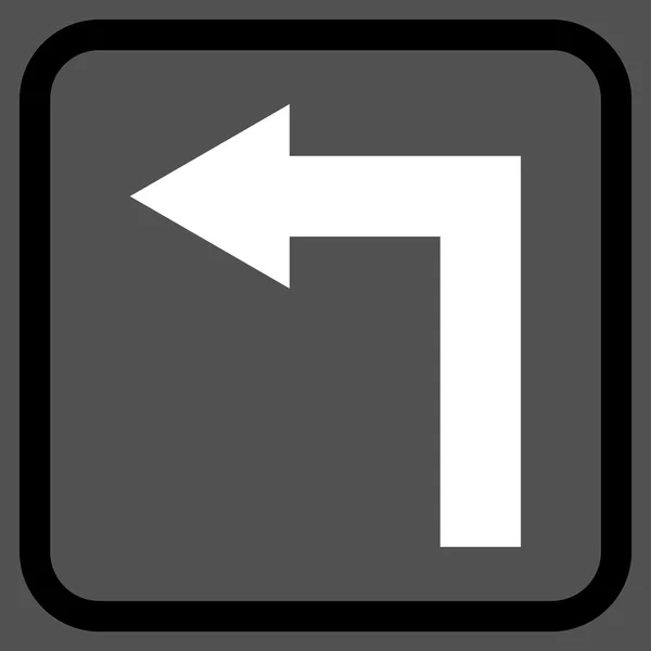 Włącz lewy wektor ikona w ramce — Wektor stockowy