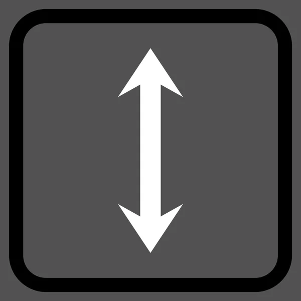 Vertikales Flip-Vektor-Symbol in einem Rahmen — Stockvektor