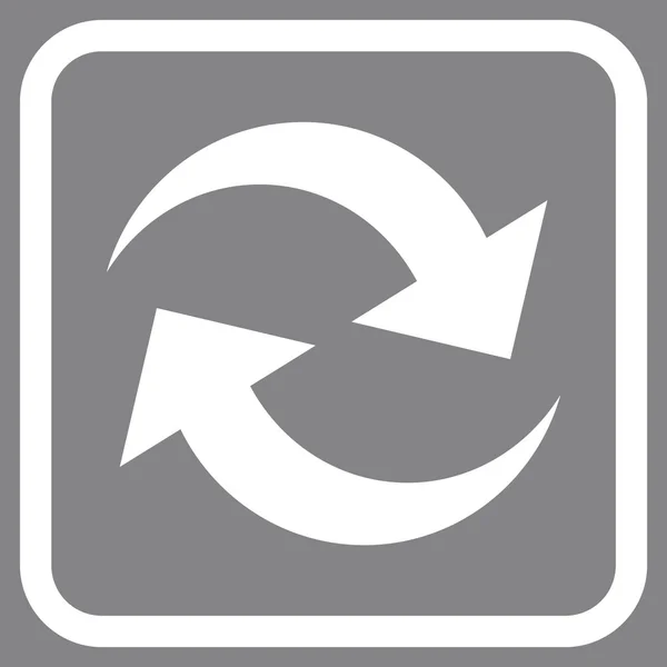 Refresh Arrows Vector Icon In a Frame — Stock Vector