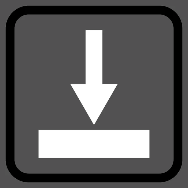 Sposta l'icona vettoriale inferiore in una cornice — Vettoriale Stock
