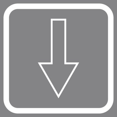 Vektör simgesi bir çerçeve içinde aşağı ok