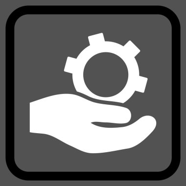 Bir çerçevedeki mühendislik hizmeti vektör simgesi