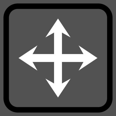 Genişletin okları vektör simgesi bir çerçeve içinde