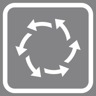 Santrifüj oklar bir çerçeve içinde simge vektör