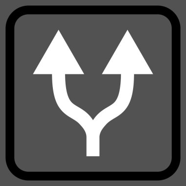 Vektör simgesi bir çerçeve içinde yukarı okları bölme