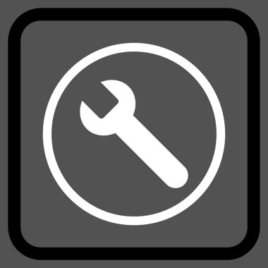 İngiliz anahtarı vektör simgesi bir çerçeve içinde