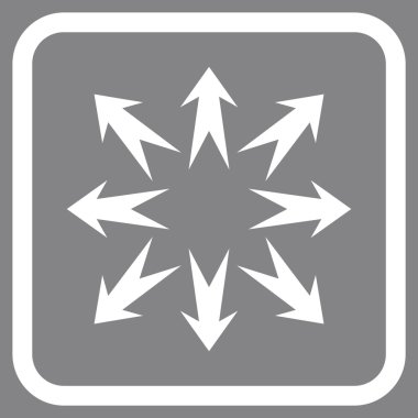 Genişletin okları vektör simgesi bir çerçeve içinde