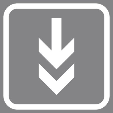 Vektör simgesi bir çerçeve içinde aşağı ok