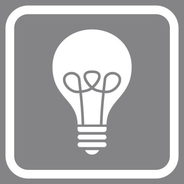 Lamba ampul vektör simgesi bir çerçeve içinde