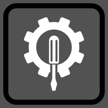 Bir çerçevedeki mühendislik vektör simgesi