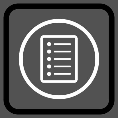 Liste sayfa vektör simgesi bir çerçeve içinde