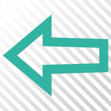 Ok sol vektör simgesi