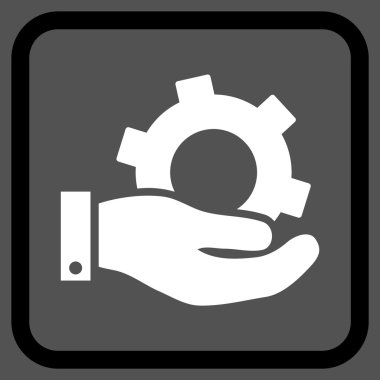 Hizmet vektör simgesi bir çerçeve içinde