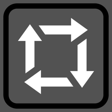 Geri dönüşüm vektör simgesi bir çerçeve içinde