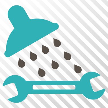 Duş sıhhi tesisat vektör simgesi