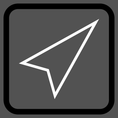 İşaretçiyi doğru yukarı vektör simgesi bir çerçeve içinde