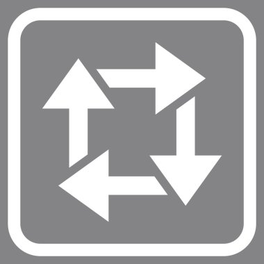 Geri dönüşüm vektör simgesi bir çerçeve içinde