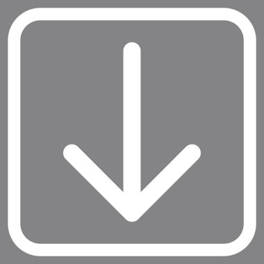 Vektör simgesi bir çerçeve içinde aşağı ok