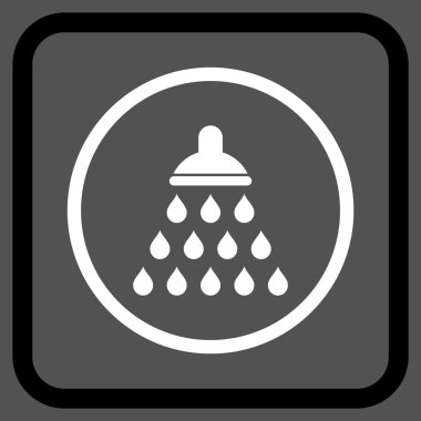 Duş vektör simgesi bir çerçeve içinde