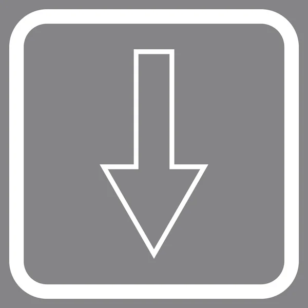 Šipka dolů vektorové ikony v rámečku — Stockový vektor