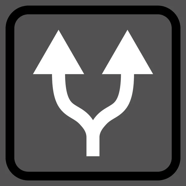 Split Arrows Up Vector Icon In a Me — стоковый вектор