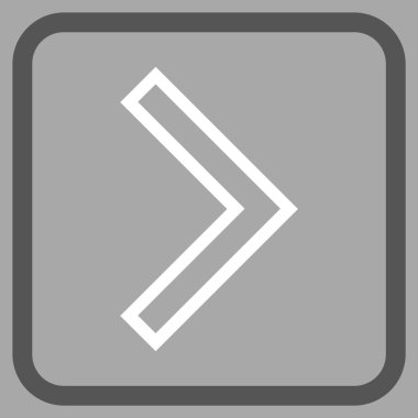 Ok ucu doğru vektör simgesi bir çerçeve içinde