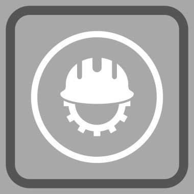 Geliştirme işçisi vektör simgesi bir çerçeve içinde