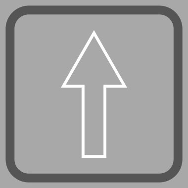 Vektör simgesi bir çerçeve içinde yukarı ok