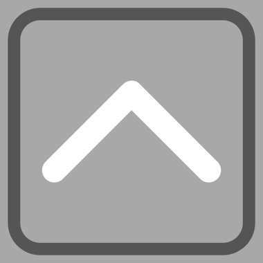 Yön yukarı vektör simgesi bir çerçeve içinde