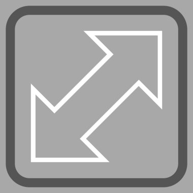 Exchange çapraz vektör simgesi bir çerçeve içinde