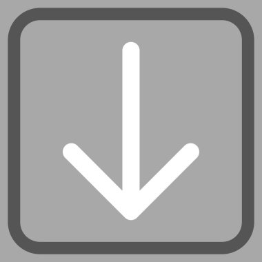Vektör simgesi bir çerçeve içinde aşağı ok