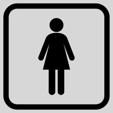 Kadın vektör simgesi bir çerçeve içinde