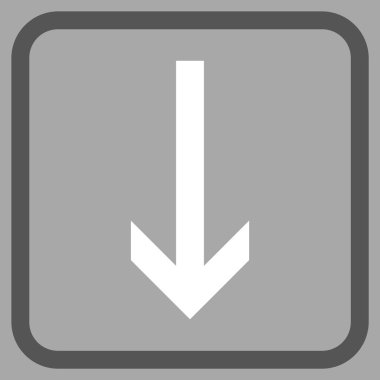Vektör simgesi bir çerçeve içinde aşağı ok
