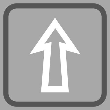 Vektör simgesi bir çerçeve içinde yukarı ok