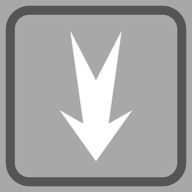 Vektör simgesi bir çerçeve içinde aşağı ok