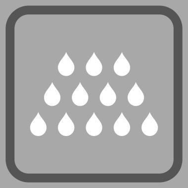 Damla vektör simgesi bir çerçeve içinde