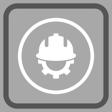 Geliştirme kask vektör simgesi bir çerçeve içinde