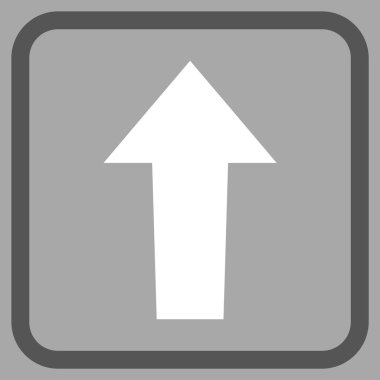 Vektör simgesi bir çerçeve içinde yukarı ok