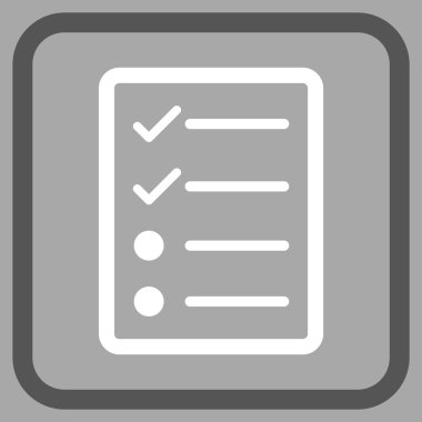 Denetim listesi sayfa vektör simgesi bir çerçeve içinde