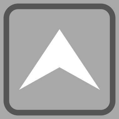 Vektör simgesi bir çerçeve içinde yukarı ok ucu