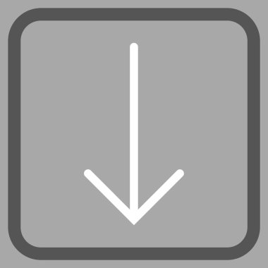 Vektör simgesi bir çerçeve içinde aşağı ok