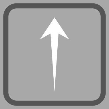 Vektör simgesi bir çerçeve içinde yukarı ok