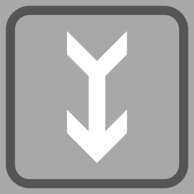 Vektör simgesi bir çerçeve içinde aşağı ok