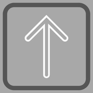 Vektör simgesi bir çerçeve içinde yukarı ok