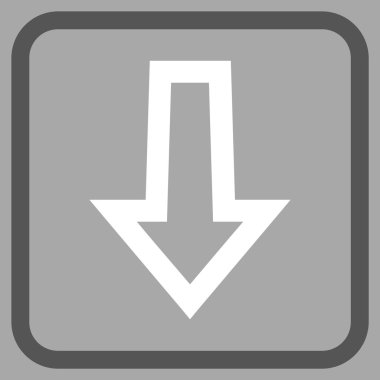 Vektör simgesi bir çerçeve içinde aşağı ok