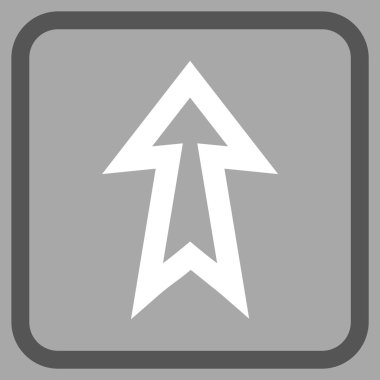 Vektör simgesi bir çerçeve içinde yukarı ok